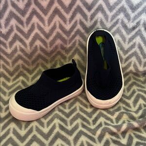 Toddler Navy Blue sock pull on shoes size 5